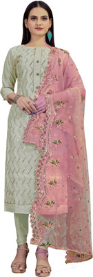 manvaa Chanderi Embellished Salwar Suit Material