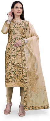 manvaa Chanderi Printed Salwar Suit Material