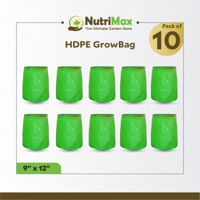NutriMax HDPE 200 GSM Plant Growbags 9 inch x 12 inch Pack of 10 Grow Bag