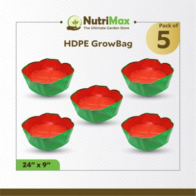 NutriMax HDPE 200 GSM 24 inch x 12 inch Pack of 5 Grow Bag