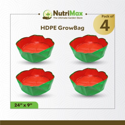 NutriMax HDPE 200 GSM 24 inch x 12 inch Pack of 4 Grow Bag