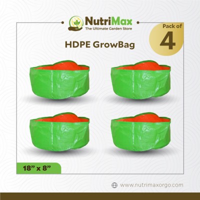 NutriMax Plant Grow Bags 18 inch x 8 inch for Leafy Vegetables Pack of 4 Grow Bag