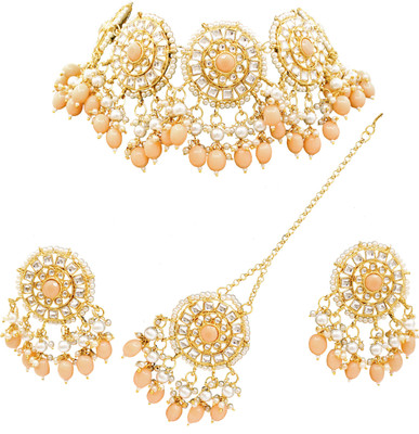 SAIYONI Alloy Gold-plated Gold Jewellery Set(Pack of 1)
