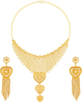ShreejiHuff Alloy Gold-plated Gold Jewellery Set(Pack of 1)