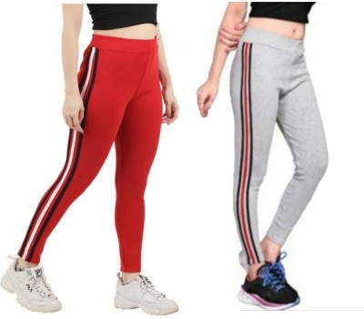 WW WON NOW Ankle Length Ethnic Wear Legging(Red, Solid)