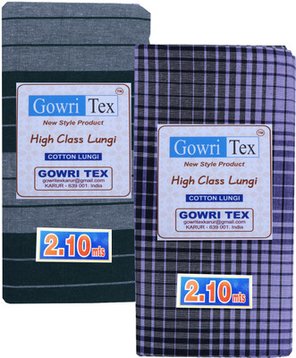 GOWRI TEX Striped Multicolor Lungi