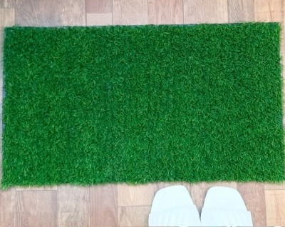 fkipkartgrass Artificial Grass, PP (Polypropylene), PVC (Polyvinyl Chloride), Plastic, Acrylic Door Mat(Green, Medium)