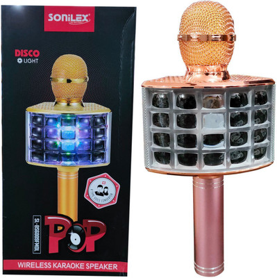 CASE CREATION Handheld wireless disco light microphone for mobile karaoke disco light speaker Microphone