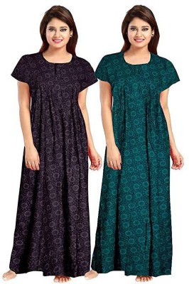 impression Women Nighty Set(Multicolor)