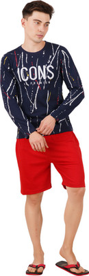 GOKUL FASHION Men Printed Multicolor Top & Shorts Set
