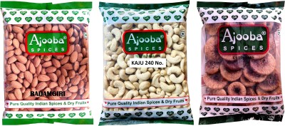 Ajooba Almonds, Cashews and Figs Combo Gift Pack of 3 (3x250g) Almonds, Cashews, Figs(3 x 250 g)