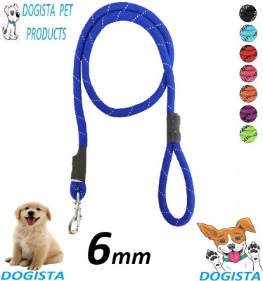 DOGISTA ROPE 6MM WITH STRONG HOOK & SLIVING COVER, COLOR MAY VARY 145 cm Dog Cord Leash(Multicolor)