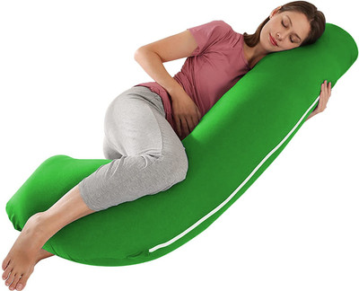 Linenovation Microfibre Solid Pregnancy Pillow Pack of 1(Green)