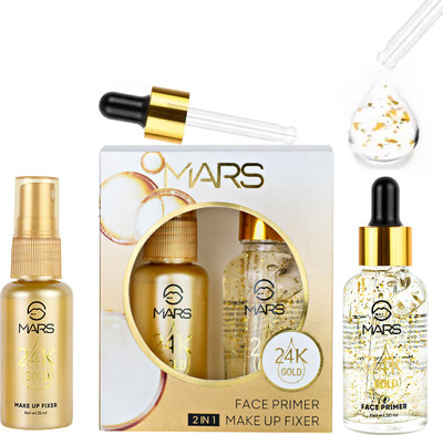 MARS 2 in 1 24 K Gold Primer and Makeup Setting Spray Primer - (Transparent) Primer  - 65 ml(Transparent)