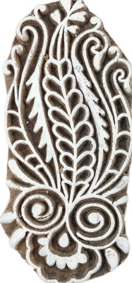 Global Art Traders New Handmade Printing Block - Artistic Design Block Hand Carved Wooden Printing Blocks(Pack of 1)