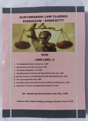 MCQS Land Laws II(Perfect Binding, Adv. Shubhangi Suryawanshi)