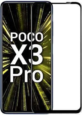 ANCHI Edge To Edge Tempered Glass for Easy Install Full Screen Coverage Tempered Glass Screen Guard Protector 11D for POCO X3(Pack of 1)