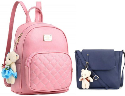 Mayur Creation Women Backpak and Small Sling Teddy Bag 10 L Backpack(Multicolor)