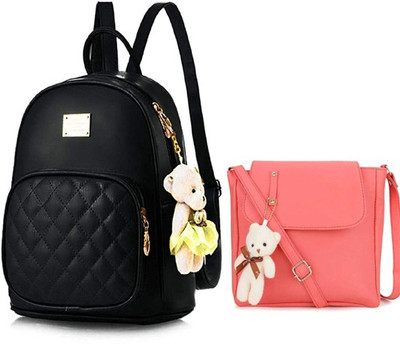 Mayur Creation Women Backpak and Small Sling Teddy Bag 10 L Backpack(Multicolor)
