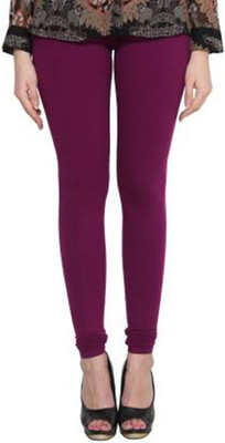 HOOKSPIN Churidar  Ethnic Wear Legging(Pink, Solid)
