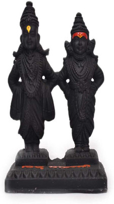 JniL Lord Ganesha Idols Decorative Showpiece  -  10 cm(Marble, Black)