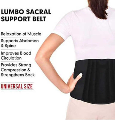 NUBICO Lumbo Sacral (L.S Belt) Corset- Back Pain Belt Back / Lumbar Support(Black)