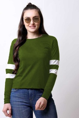 Realglimpse Casual Solid Women Green Top