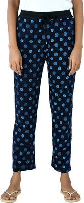 IndiWeaves Printed Women Dark Blue Track Pants