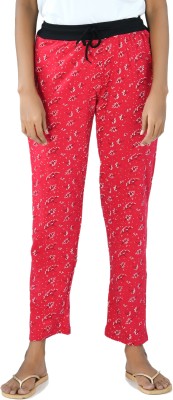 KAVYA Printed Women Red Track Pants