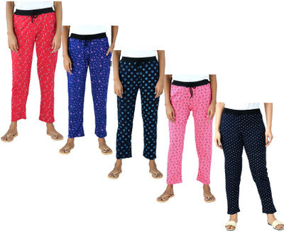 IndiWeaves Printed Women Multicolor Track Pants