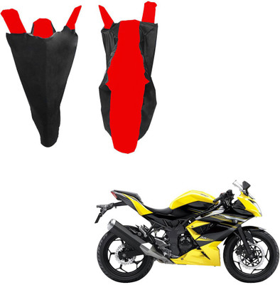 RiderShine Waterproof Two Wheeler Cover for Kawasaki(Ninja 250, Black, Red)