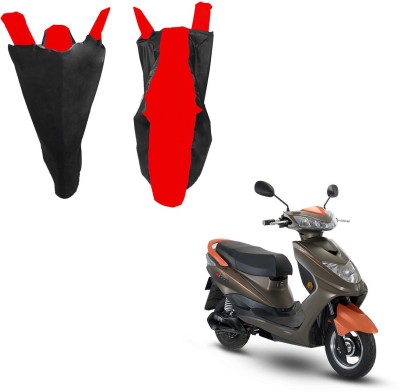 RiderShine Two Wheeler Cover for Okinawa(Ridge Plus, Black, Red)