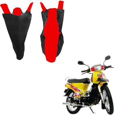 RiderShine Waterproof Two Wheeler Cover for Kinetic(K4, Black, Red)