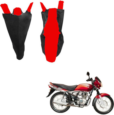 RiderShine Two Wheeler Cover for Bajaj(Wind 125, Black, Red)