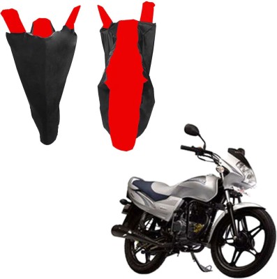 RiderShine Waterproof Two Wheeler Cover for LML(Freedom Prima, Black, Red)