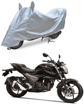 A2D Two Wheeler Cover for Suzuki(Gixxer, Silver)