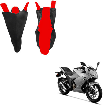 RiderShine Waterproof Two Wheeler Cover for Suzuki(Gixxer 250, Black, Red)