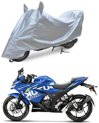 A2D Two Wheeler Cover for Suzuki(Gixxer SF, Silver)