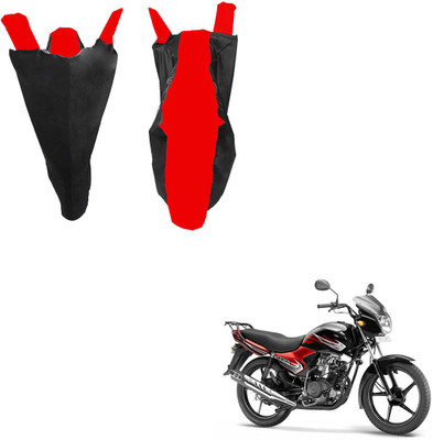 RiderShine Two Wheeler Cover for Yamaha(YBR 110, Black, Red)