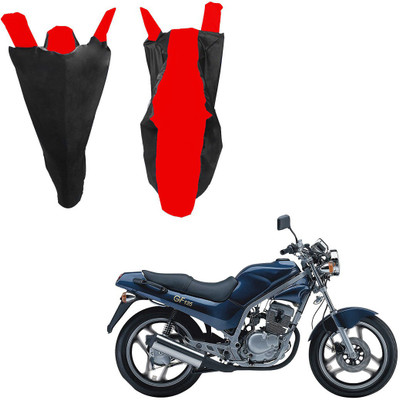 RiderShine Waterproof Two Wheeler Cover for Kinetic(GF 125, Black, Red)