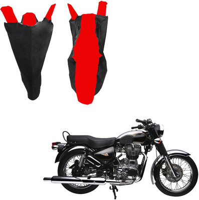 RiderShine Waterproof Two Wheeler Cover for Royal Enfield(Electra 4S, Black, Red)