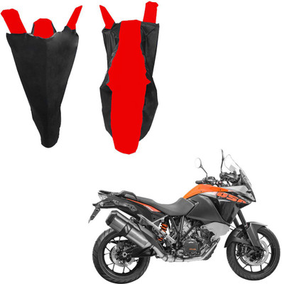 RiderShine Waterproof Two Wheeler Cover for KTM(1050 Adventure, Black, Red)
