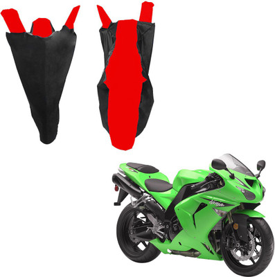 RiderShine Waterproof Two Wheeler Cover for Kawasaki(Ninja ZX 10R, Black, Red)