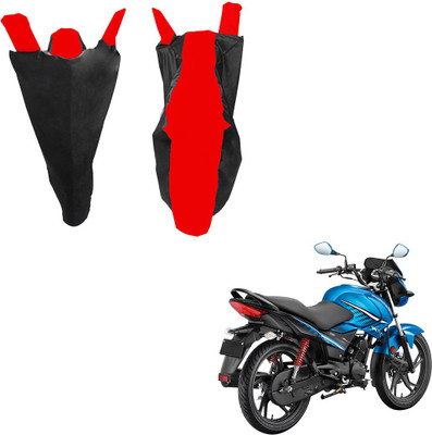 RiderShine Waterproof Two Wheeler Cover for Hero(Glamour FI, Black, Red)