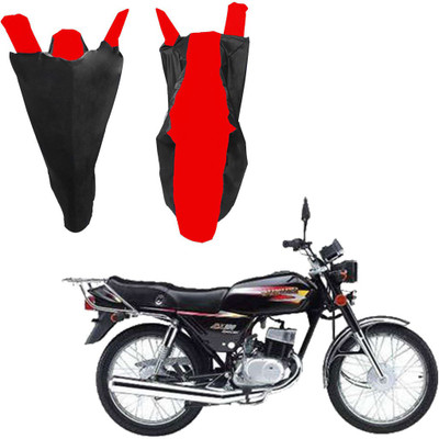 RiderShine Waterproof Two Wheeler Cover for Suzuki(Samurai, Black, Red)