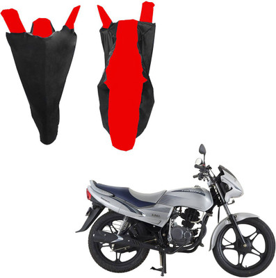 RiderShine Waterproof Two Wheeler Cover for LML(Freedom DX, Black, Red)