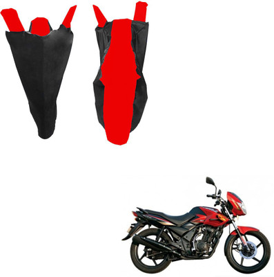 RiderShine Waterproof Two Wheeler Cover for TVS(Flame 125, Black, Red)