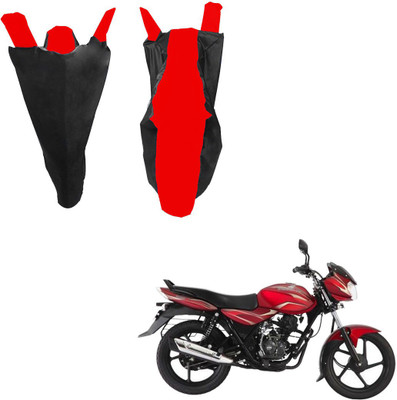 RiderShine Two Wheeler Cover for Bajaj(Discover 100 DTS-i, Black, Red)