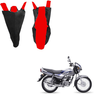 RiderShine Waterproof Two Wheeler Cover for TVS(Victor GLX, Black, Red)
