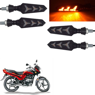 VAGARY Rear, Side LED Indicator Light for Hero Passion Plus(Yellow)
